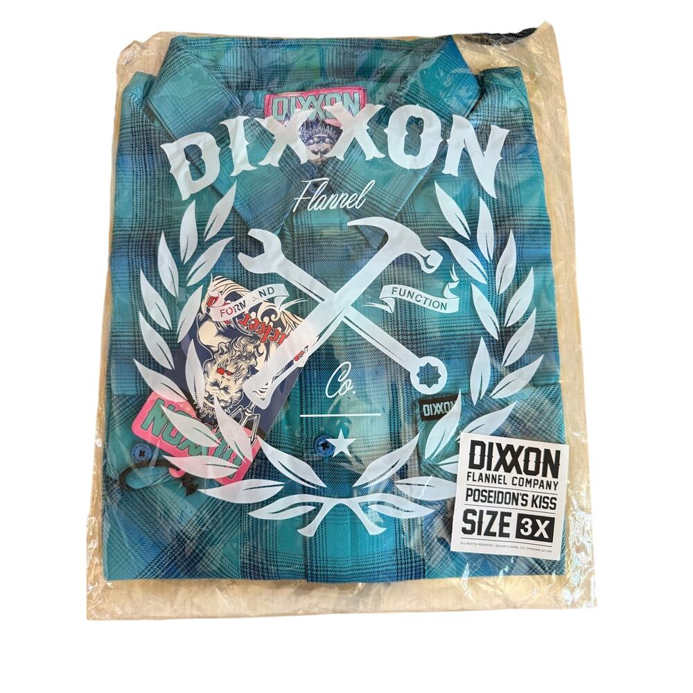 Dixxon Flannel Co. POSEIDON’S KISS Flannel — Size 3X — Brand New, Never Opened